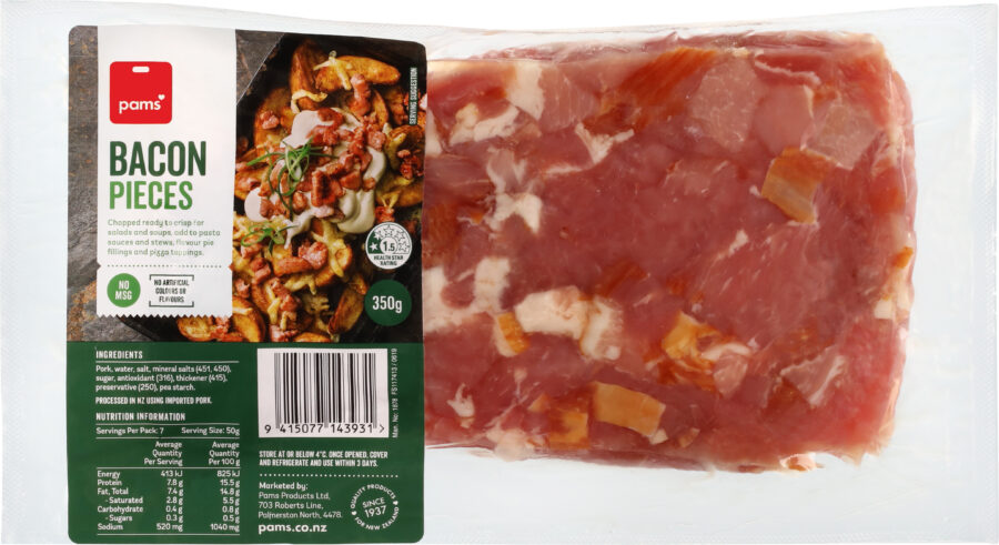 Foodstuffs recalls bacon over aluminium pieces
