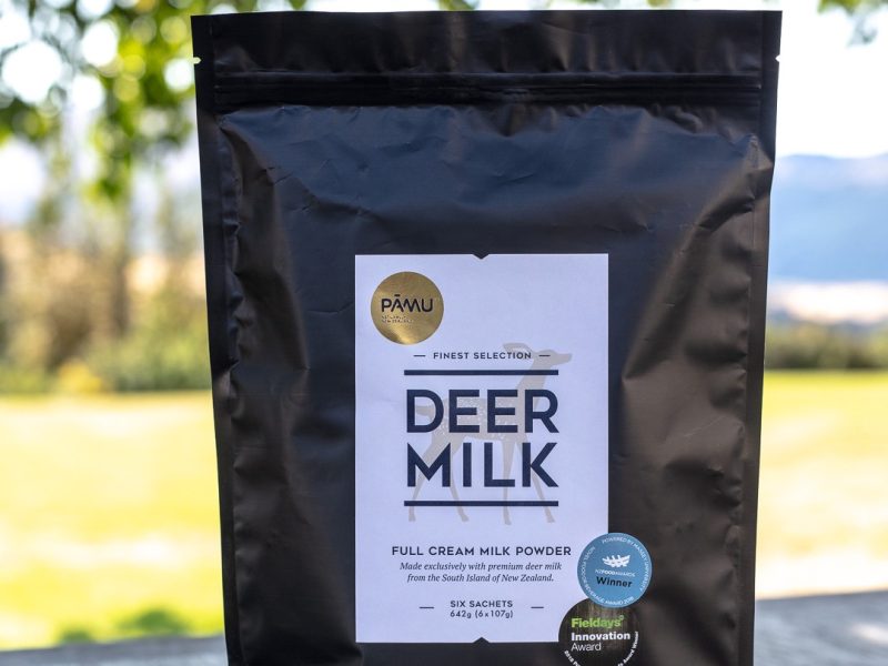 Ingredients, personal care, healthy ageing – Pāmu milks deer idea for future growth